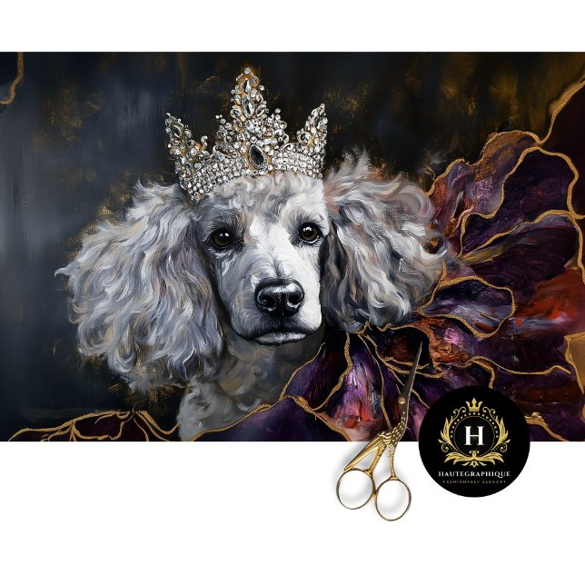 Papel De Seda Retrato de Poodle Gris Francés Decoupage (Subido por el creador)