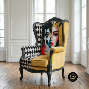 Papel De Seda Retrato de reina abstracta Muebles Decoupage