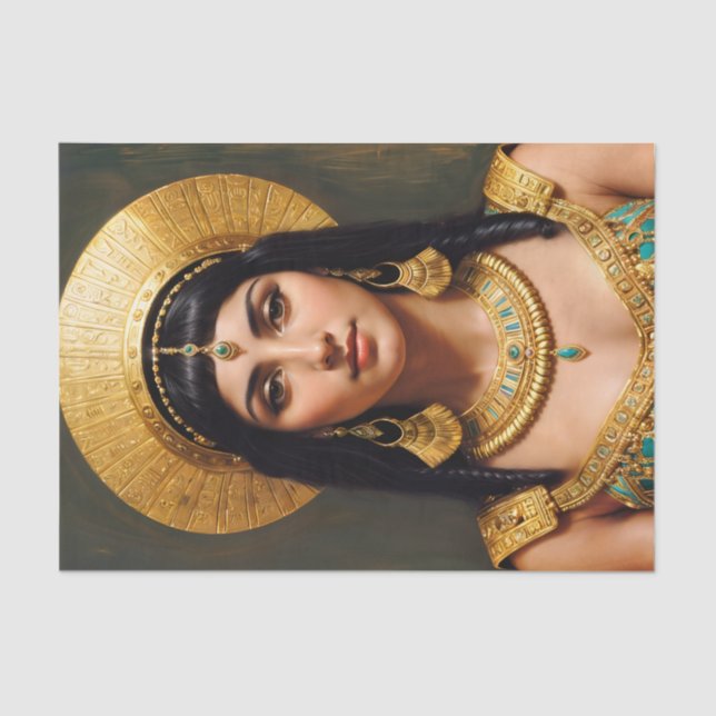 Papel De Seda Retrato de reina egipcio Cleopatra (Anverso)