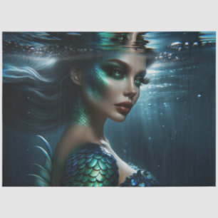 Papel De Seda Retrato de sirena iluminada por luna - Desenlace d