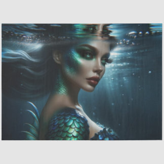 Papel De Seda Retrato de sirena iluminada por luna - Desenlace d