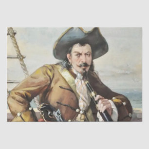 Papel De Seda "Retrato de un pirata" de artista desconocido