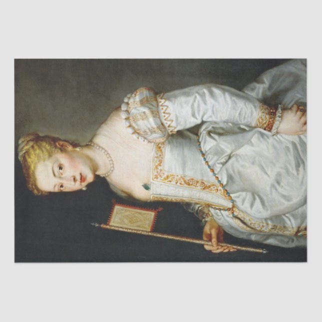 Papel De Seda Retrato de una dama de Paul Rubens (Anverso)