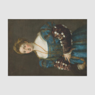 Papel De Seda Retrato de una dama La Bella por Tiziano