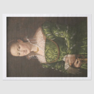 Papel De Seda Retrato de una dama por Allesandro Allori Decoupag