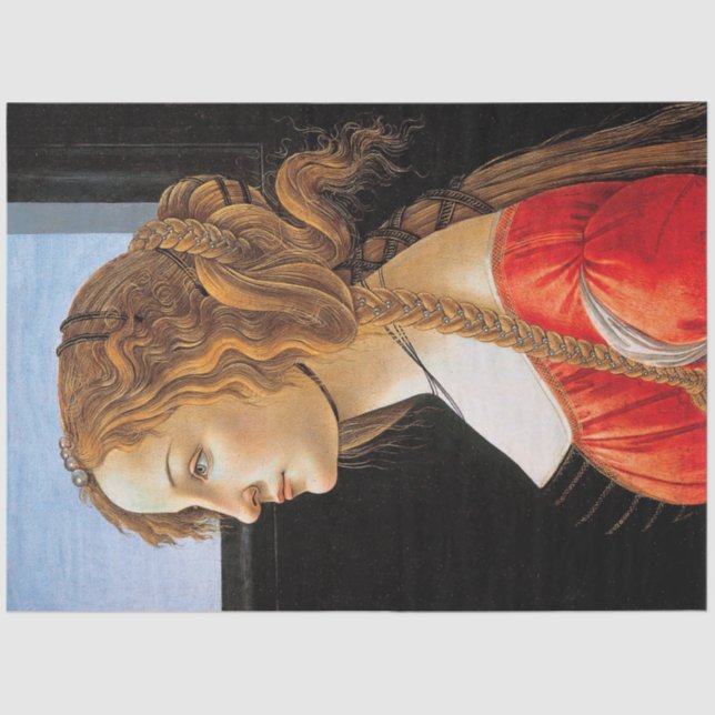Papel De Seda Retrato de una dama, Sandro Botticelli (Anverso)