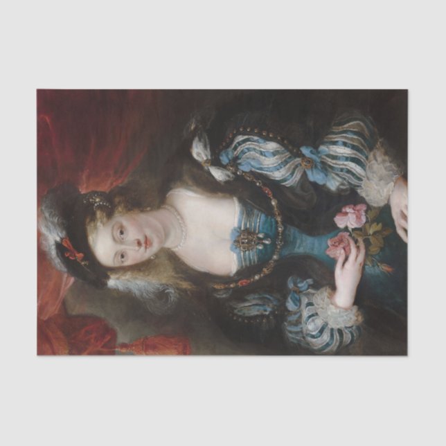 Papel De Seda Retrato de una joven por Peter Paul Rubens (Anverso)