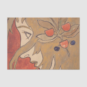Papel De Seda Retrato de una niña por Koloman Moser