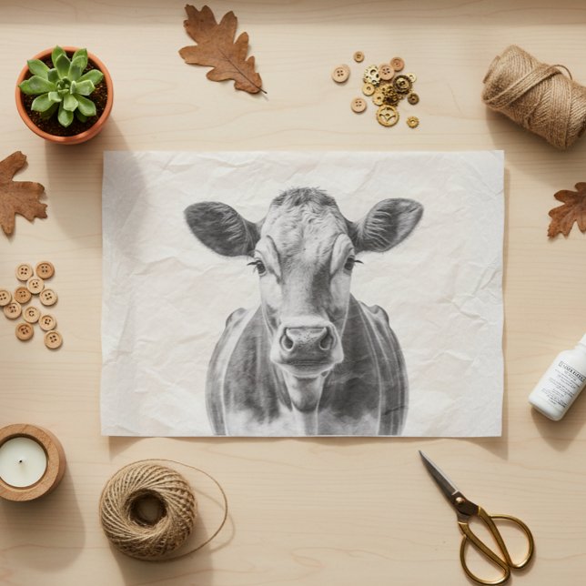 Papel De Seda Retrato de vaca (Subido por el creador)