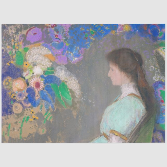 Papel De Seda Retrato de Violette Heymann, Redon (Anverso)