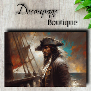 Papel De Seda Retrato del Capitán de Mar Decoupage