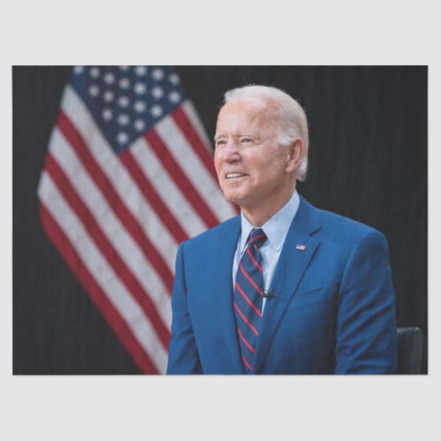 Papel De Seda Retrato del presidente estadounidense Joe Biden 20 (Anverso)