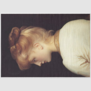 Papel De Seda Retrato femenino desde atrás (de Frederic Leighton