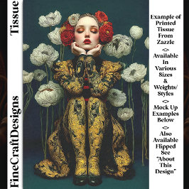 Papel De Seda Retrato femenino estilo Art Nouveau Decoupage DQ3L