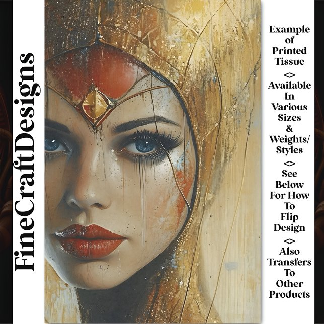 Papel De Seda Retrato, Headdress de oro, desconexión de los labi (Subido por el creador)