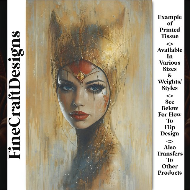 Papel De Seda Retrato, Headdress de oro, desconexión de los labi (Subido por el creador)