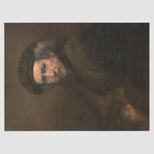 Papel De Seda Retrato propio de Rembrandt: pintor holandés de la (Anverso)