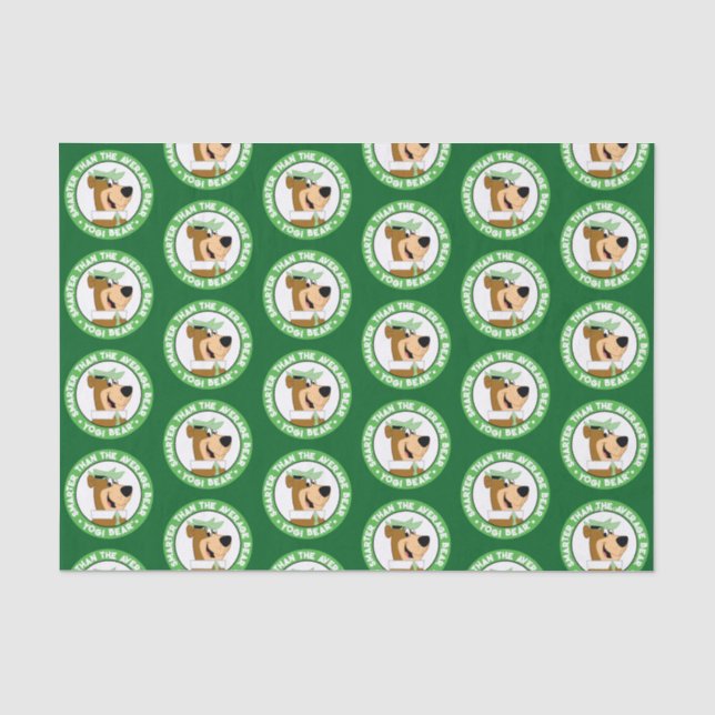 Papel De Seda Retrato sonriente del oso de Yogi (Anverso)