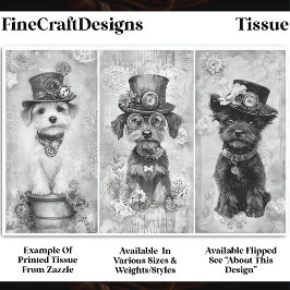 Papel De Seda Retratos de perro pequeño y pequeño de Steampunk D