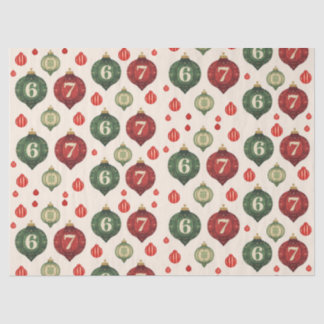 Papel De Seda Retro “67” Christmas Ornament Tissue Paper