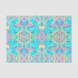 Papel De Seda Retro Aqua Blue Liquid Art sobre Hydrangeas abstra