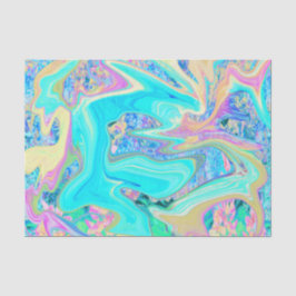 Papel De Seda Retro Aqua Blue Liquid Art sobre Hydrangeas abstra