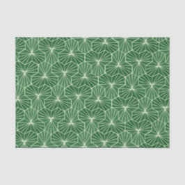 Papel De Seda Retro Art Deco Lime Green Geometric Pattern