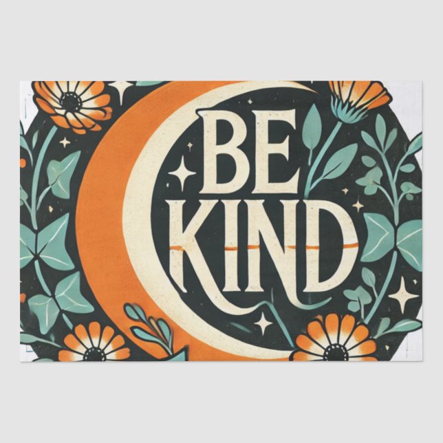 Papel De Seda Retro Be Kind (Anverso)