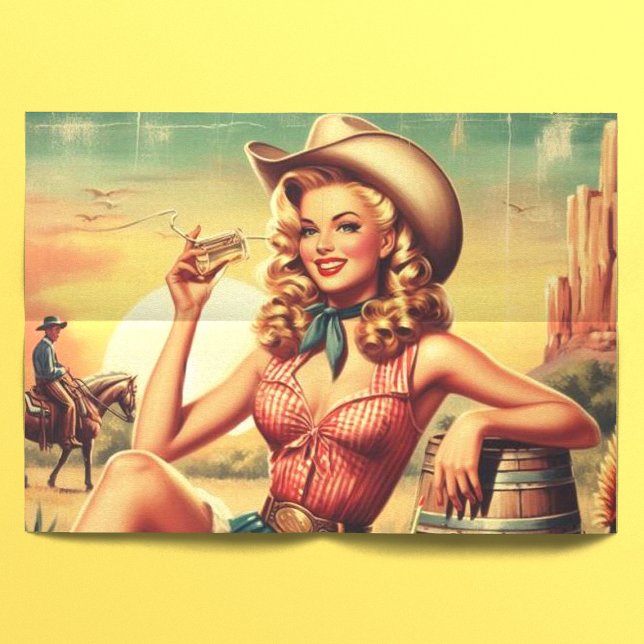 Papel De Seda Retro Cute Cowgirl (Subido por el creador)
