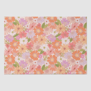 Papel De Seda Retro Daisy Garden