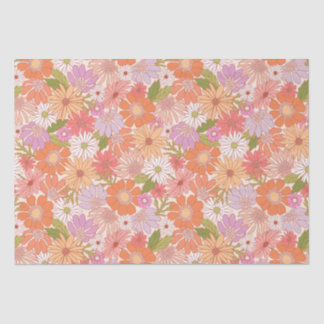 Papel De Seda Retro Daisy Garden