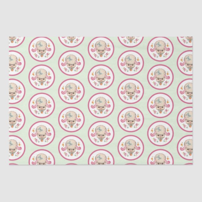 Papel De Seda Retro de cordero pequeño (Anverso)