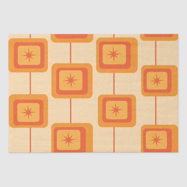 Papel De Seda Retro de mediados de siglo empieza a explotar en p (Anverso)