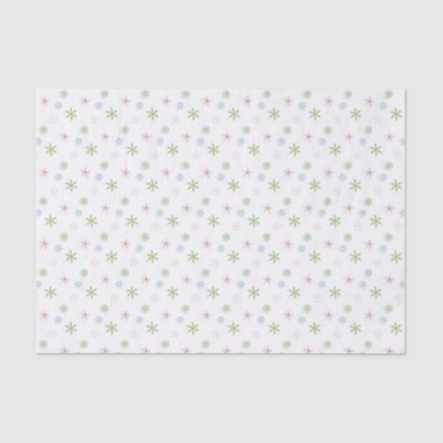 Papel De Seda Retro Floral Baby Shower (Anverso)