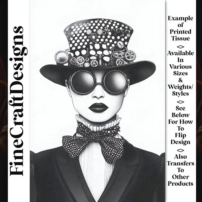 Papel De Seda Retro Futurista Steampunk Woman AC4 Decoupage (Subido por el creador)