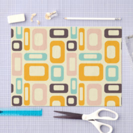 Papel De Seda Retro geometric pattern in light beige background