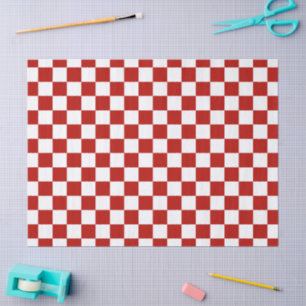 Papel De Seda Retro geométrico rojo cuadrado