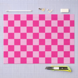 Papel De Seda Retro geométrico rosa cálido