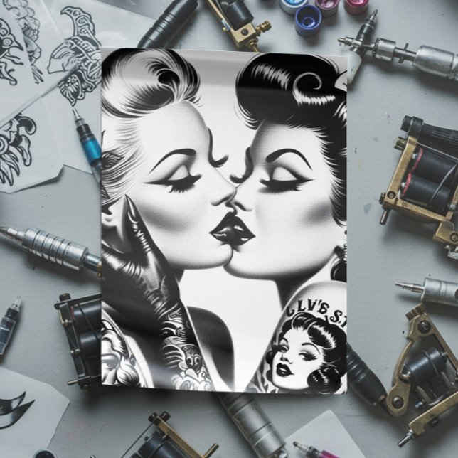 Papel De Seda Retro Kissing Pin-ups (Subido por el creador)