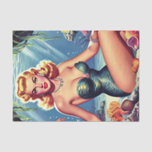 Papel De Seda Retro Mermaid Pin