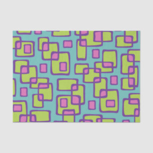 Papel De Seda Retro Mid Century Moderno