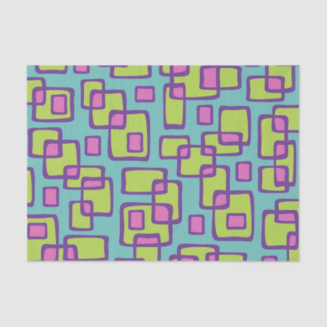 Papel De Seda Retro Mid Century Moderno (Anverso)