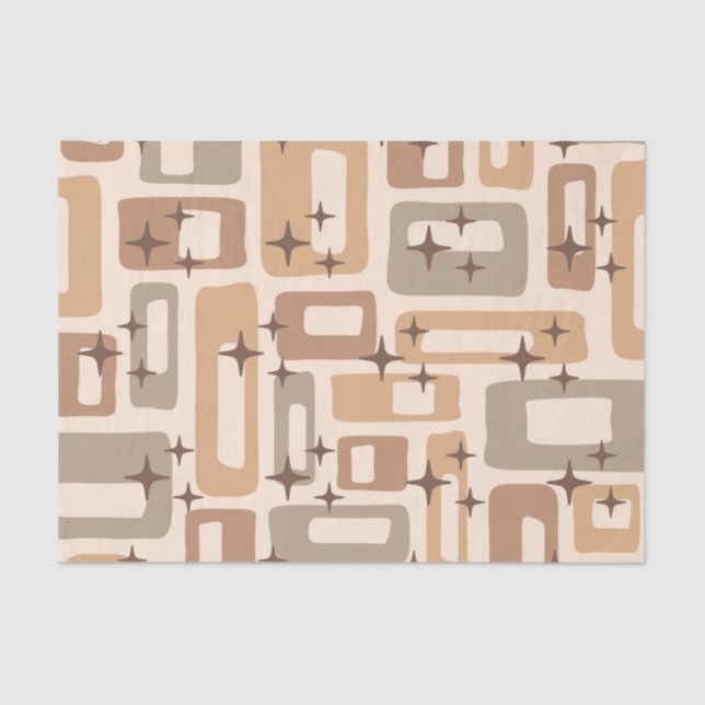 Papel De Seda Retro Mid Century Moderno (Anverso)