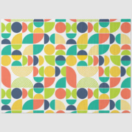 Papel De Seda Retro Moderno De Mediados Del Siglo Resumen Decora