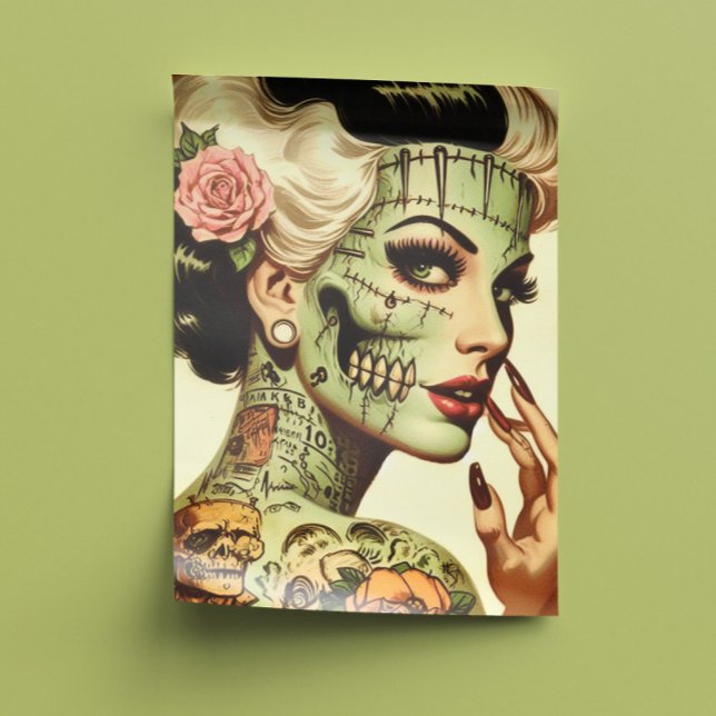 Papel De Seda Retro Monster  Pin-up (Subido por el creador)