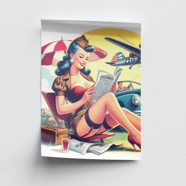 Papel De Seda Retro Pilot Pin-up (Subido por el creador)