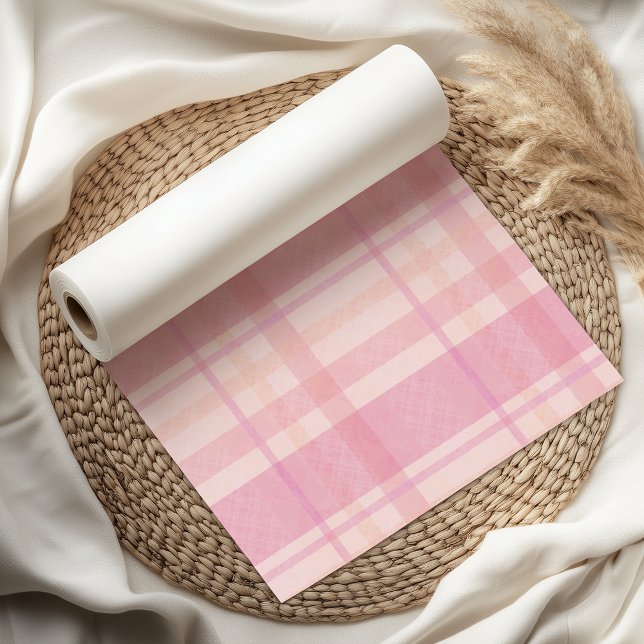 Papel De Seda Retro Pink Plaid Whimsical Holiday  (Subido por el creador)