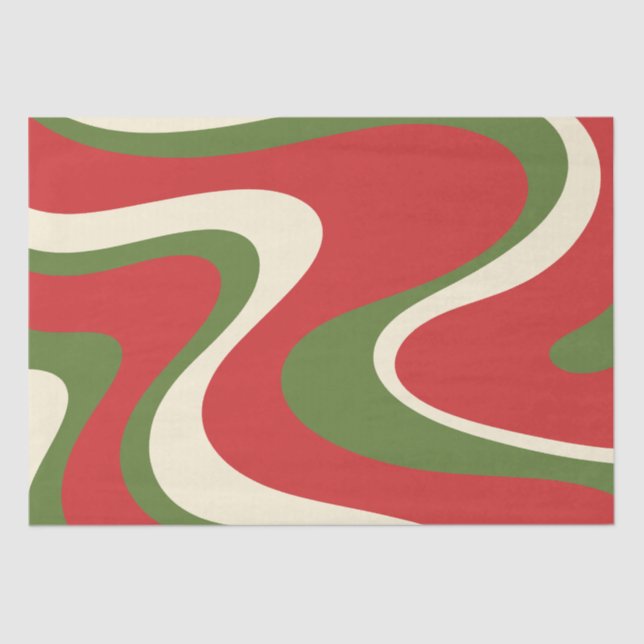 Papel De Seda Retro Resumen del patrón de Navidades de Boho Trip (Anverso)