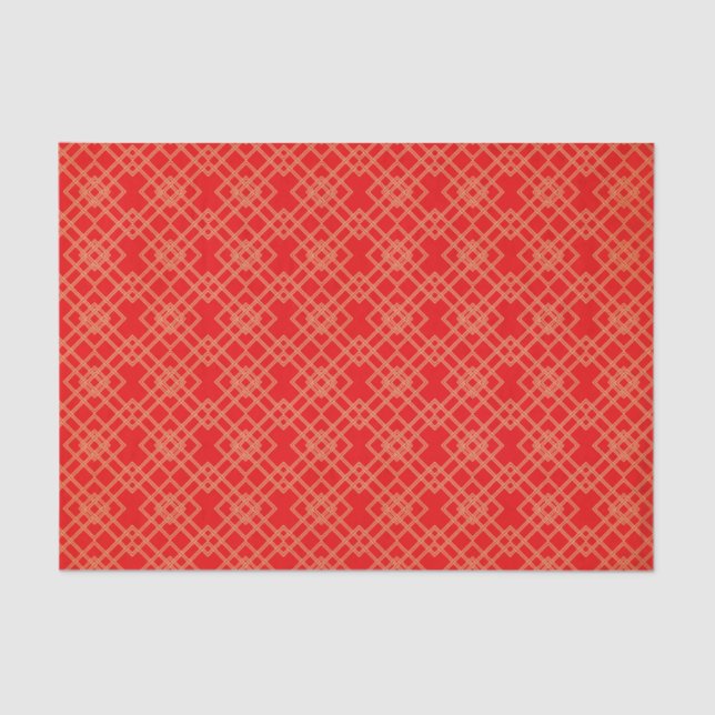 Papel De Seda Retro Rojo (Anverso)
