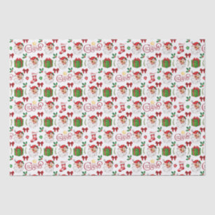 Papel De Seda Retro Santa Navidades